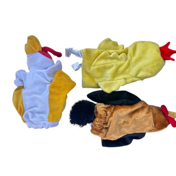 3 Cal Toy Chicken Hand Puppets Plush Creations Plush IKEA Interactive Play - Picture 6 of 16
